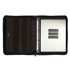 Porte-documents portable Finocam Série 00 J964 - Anneaux 4 x 16 mm - Fermeture éclair - Format A4 (210 x 297 mm) - Bloc-notes -
