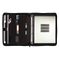 Porte-documents portable Finocam Série 00 J964 - Anneaux 4 x 16 mm - Fermeture éclair - Format A4 (210 x 297 mm) - Bloc-notes -