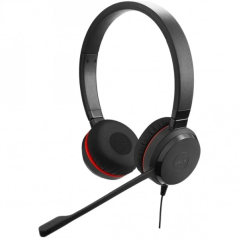 Casque Jabra Evolve 30 UC avec microphone - Connectivité USB flexible ou 3,5 mm - Suppression du bruit - Bandeau réglable - Comm
