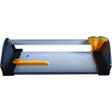 Fellowes Atom Cizalla de Papel - Formato A3 - Pinza - Antideslizante - Guias de Corte - Cuchilla Autoafilable - Capacidad de Cor