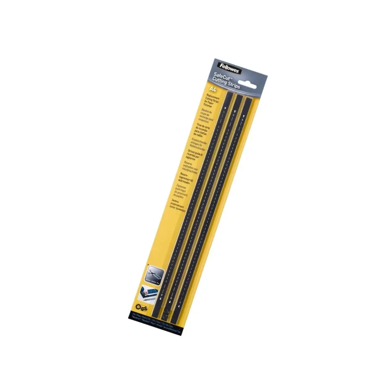 Fellowes Pack de 3 Bandas de Repuesto para Cizalla - Formato A4 - Reversibles - Cortables a Medida - Color Negro