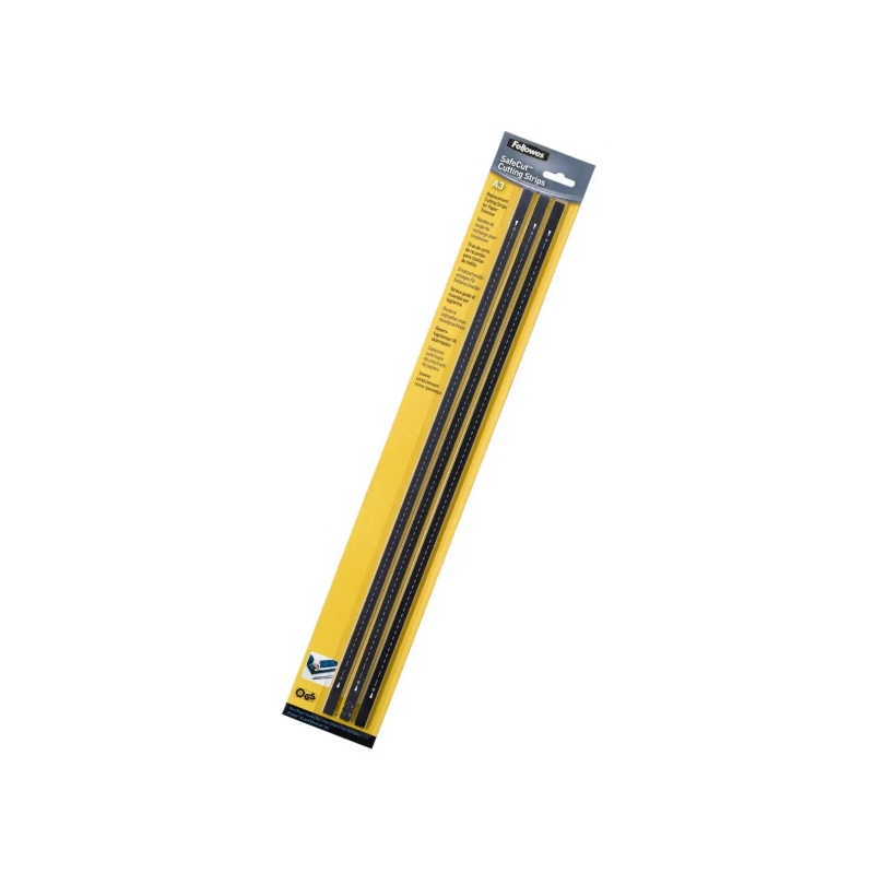 Fellowes Pack de 3 Bandas de Repuesto para Cizalla - Formato A3 - Reversibles - Cortables a Medida - Color Negro