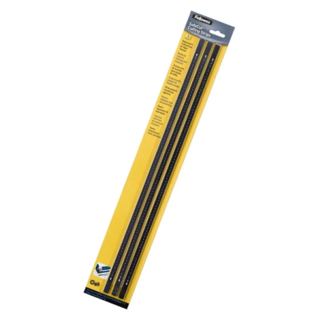 Fellowes Pack de 3 Bandas de Repuesto para Cizalla - Formato A3 - Reversibles - Cortables a Medida - Color Negro