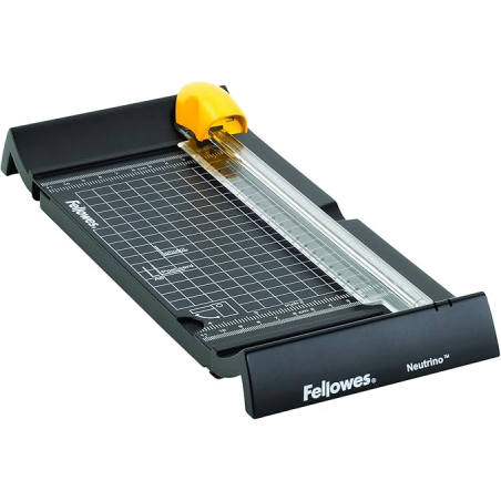 Fellowes Neutrino Cizalla de Papel - Formato A5 - Pinza - Brazo Extensible - Guias de Corte - Cuchilla Autoafilable - Capacidad