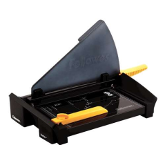 Fellowes Coupe-papier avec lame en acier inoxydable - Capacité de coupe 20 feuilles - Guides de coupe aux formats Din - Base en