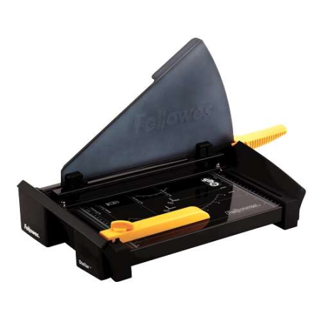 Fellowes Coupe-papier avec lame en acier inoxydable - Capacité de coupe 20 feuilles - Guides de coupe aux formats Din - Base en