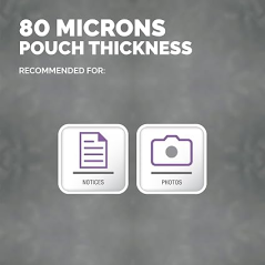 Fellowes Admire Pack de 25 Fundas para Plastificar - Formato A3 - Efecto Mate Antirreflejos - 80 micras - Transparente