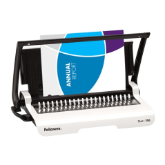 Relieuse manuelle à peigne plastique Fellowes Star+ 150 (format A4) - Perfore jusqu'à 15 feuilles - Relie jusqu'à 150 feuilles