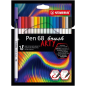 Stabilo Pen 68 Brush Arty Pack de 18 Feutres - Pointe Pinceau - Encre à Base d'Eau - Couleurs Assorties