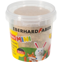 Pack Mini Kids Eberhard Faber avec 4 pots de 140 g de pâte à modeler - 97 % d'ingrédients naturels - Couleurs blanc, jaune, roug