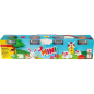 Pack Mini Kids Eberhard Faber avec 4 pots de 140 g de pâte à modeler - 97 % d'ingrédients naturels - Couleurs orange, violet, ro