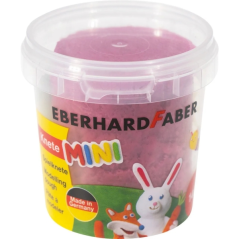 Pack Mini Kids Eberhard Faber avec 4 pots de 140 g de pâte à modeler - 97 % d'ingrédients naturels - Couleurs orange, violet, ro