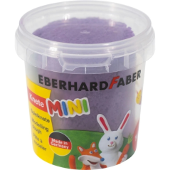Pack Mini Kids Eberhard Faber avec 4 pots de 140 g de pâte à modeler - 97 % d'ingrédients naturels - Couleurs orange, violet, ro