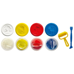 Pack Mini Kids Eberhard Faber avec 4 pots de 50 g de pâte à modeler + 2 outils - 90 % d'ingrédients naturels - Facile à nettoyer