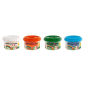 Pack Mini Kids Eberhard Faber avec 4 pots de 50 g de pâte à modeler + 2 outils - 90 % d'ingrédients naturels - Facile à laver -