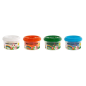Pack Mini Kids Eberhard Faber avec 4 pots de 50 g de pâte à modeler + 2 outils - 90 % d'ingrédients naturels - Facile à laver -