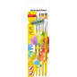 Lot de 4 pinceaux en poils synthétiques Eberhard Winner Faber, tailles 4, 6, 8 et 12, virole en aluminium
