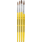 Lot de 4 pinceaux en poils de poney Eberhard Faber Winner, tailles 4, 6, 8 et 12, virole en aluminium