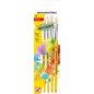 Lot de 4 pinceaux à poils Eberhard Faber Winner, tailles 6, 8, 10 et 12, virole en aluminium