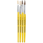Lot de 4 pinceaux en soies et poils de poney Eberhard Faber Winner, tailles 8 et 12, virole en aluminium