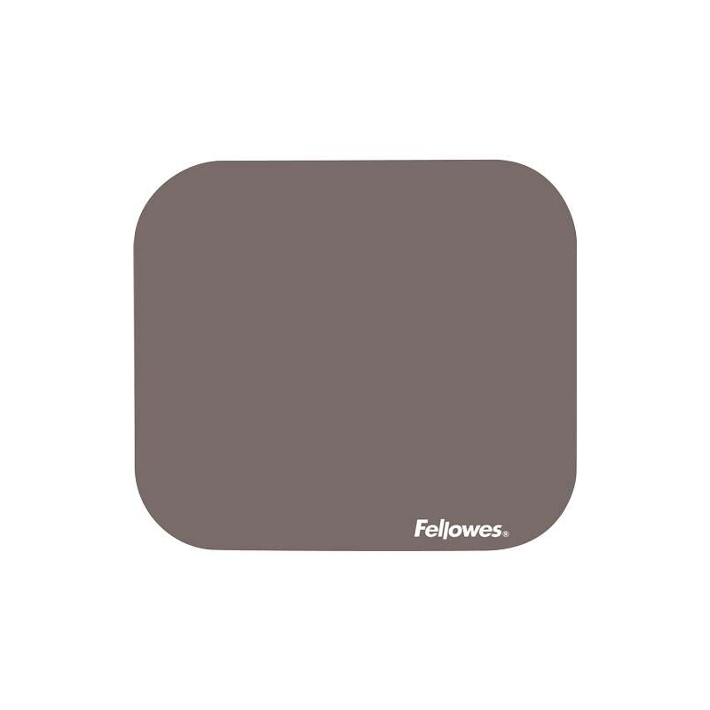 Tapis de souris Fellowes Premium - Base en caoutchouc antidérapant - Surface en polyester - 23,2 x 19,9 cm - Couleur grise