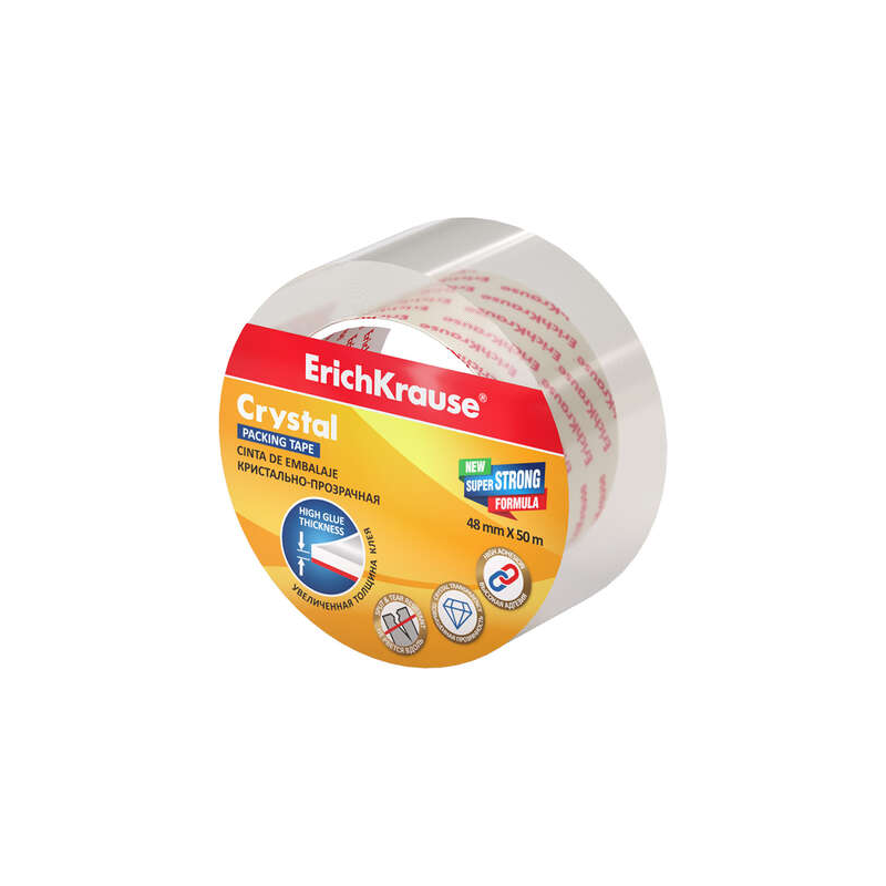 Erichkrause Tape Seal Crystal 48mmx50m - Résistant et Durable - Transparent