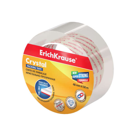 Erichkrause Tape Seal Crystal 48mmx50m - Résistant et Durable - Transparent