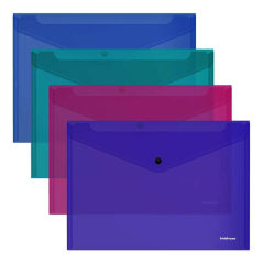 Erichkrause Lot de 12 Enveloppes Brillantes Vivid - Taille ?4 - Semi-Transparentes - Couleurs Assorties