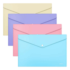 Erichkrause Lot de 12 Enveloppes Pastel Brillantes - Taille A4 - Opaque - Couleurs Assorties - Couleur Assortie