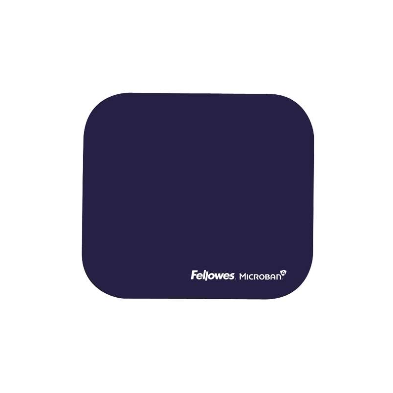 Tapis de souris Fellowes avec Microban - Protection antibactérienne - Base en caoutchouc - 23,2x19,9cm - Couleur Bleu