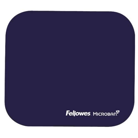 Tapis de souris Fellowes avec Microban - Protection antibactérienne - Base en caoutchouc - 23,2x19,9cm - Couleur Bleu