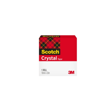 Ruban adhésif Scotch Crystal - 19 mm x 33 m - Transparent