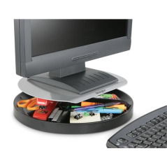 Kensington Smartfit Swivel Stand - Organiseur rotatif - Prend en charge les écrans jusqu'à 18,5 kg - Réglable en hauteur - Gris