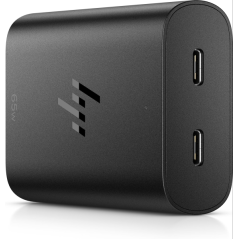 Chargeur HP 65 W GaN USB-C - 2 ports de charge simultanée - Design compact et léger - Noir