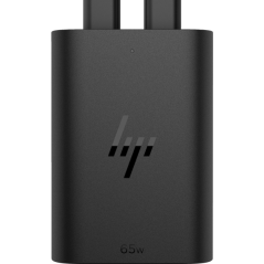 Chargeur HP 65 W GaN USB-C - 2 ports de charge simultanée - Design compact et léger - Noir
