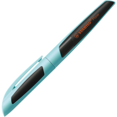 Présentoir Stabilo Flow avec 16 stylos - Largeur de trait : 0,5 mm - Prise en main ergonomique - Rechargeable - Encre bleue - Co