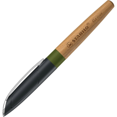 Présentoir Stabilo Grow avec 12 stylos - Largeur de trait : 0,5 mm - Poignée ergonomique en bioplastique - Rechargeable - Bois c