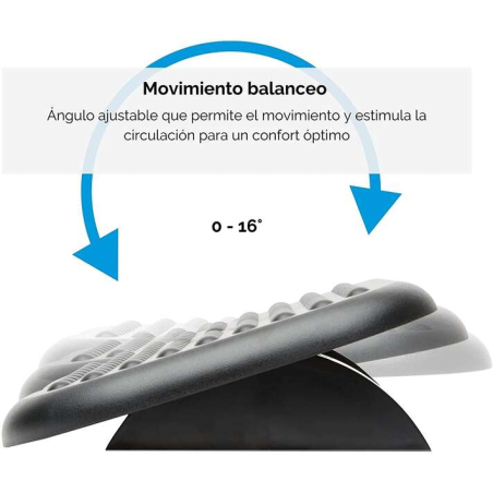 Repose-pieds inclinable Fellowes - Inclinaison réglable - Effet de massage sur grande surface - Couleur noire