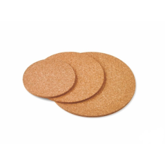 LOT de 10 Tableau rond en liège Faibo pour travaux manuels - Dimensions : Ø 245 mm