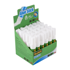 LOT de 30 Présentoir Scotch de 30 bâtons de colle solide 8 g - Couleur transparente