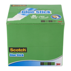 LOT de 30 Présentoir Scotch de 30 bâtons de colle solide 8 g - Couleur transparente