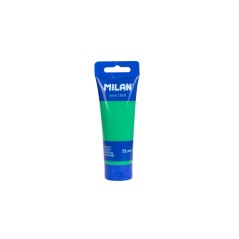 ✅ LOT de 6 Peinture Acrylique Milan Tube 75ml - Pigments de Haute Qualité - Miscible - Couleur Vert couleur ver en stock