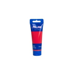 ✅ LOT de 6 Peinture Acrylique Milan Tube 75 ml - Pigments de Haute Qualité - Miscible - Couleur Rouge Corail co en stock