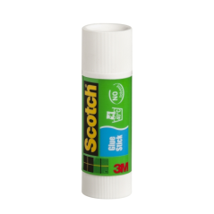 LOT de 12 Présentoir Scotch de 12 bâtons de colle solide de 40 g - Couleur transparente