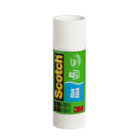 LOT de 12 Présentoir Scotch de 12 bâtons de colle solide de 40 g - Couleur transparente