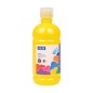 LOT de 6 Flacon Milan Tempera 500ml - Bouchon Distributeur - Séchage Rapide - Miscible - Couleur Jaune