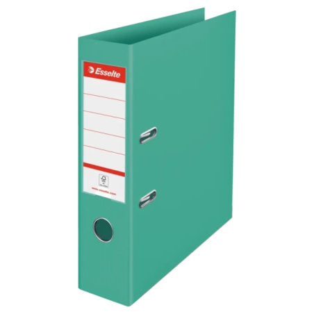 Classeur à levier Esselte Colour'Breeze A4 - Dos 75 mm - Œillet et anneau - Capacité 500 feuilles - Vert