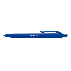 Stylos bille rétractables Milan P1 Touch bleu x3