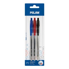 Stylos bille Milan P1 tricolores