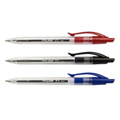 Stylos bille rétractables Milan P1 bleu noir rouge x3